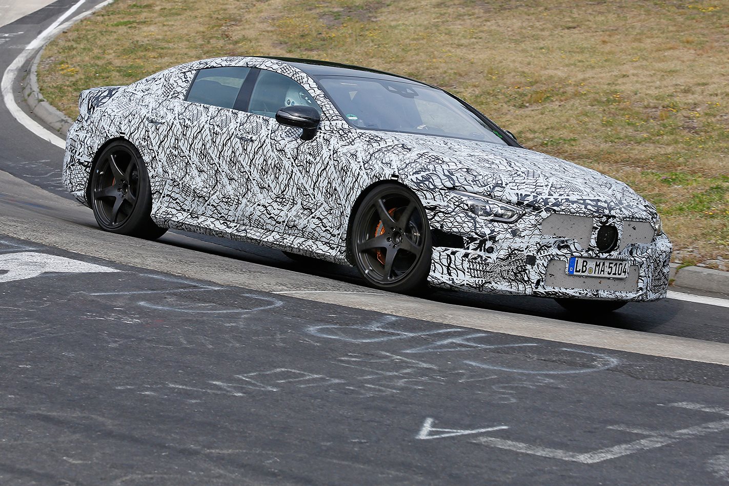 2018 Mercedes-AMG GT 4-door spied testing