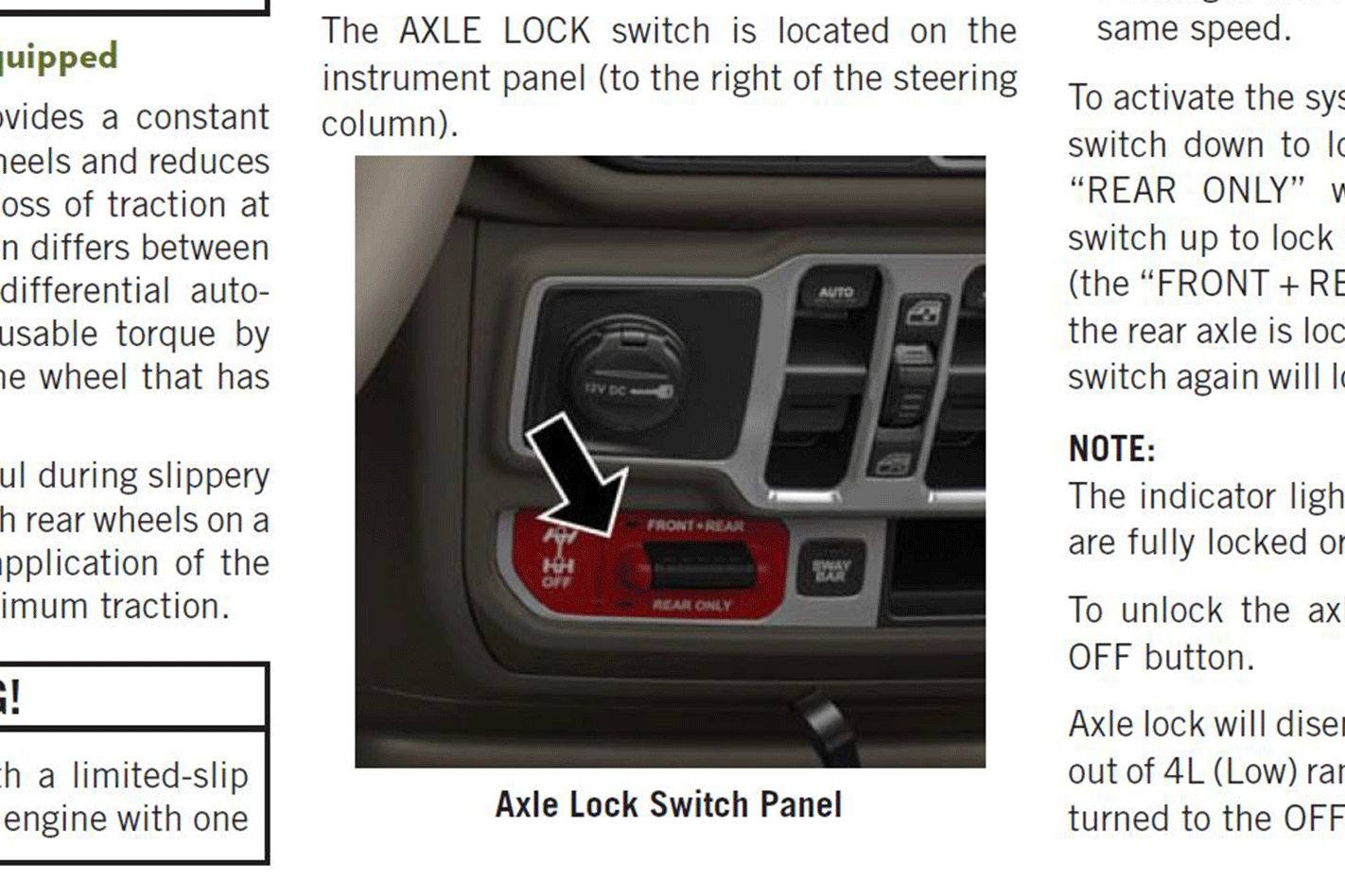 2018 Jeep Wrangler Leak Axle lock