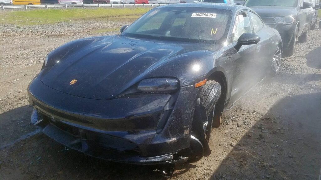 porsche taycan turbo wrecked
