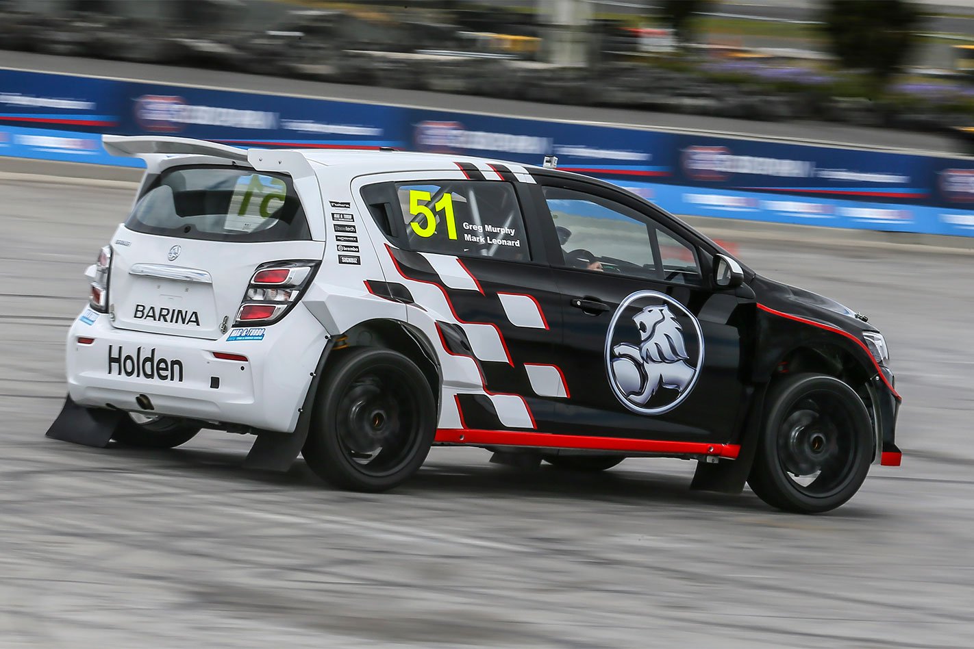 2017 Holden Barina AP4 rally car rear action