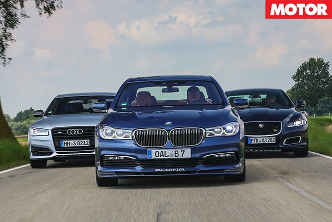 Alpina B7 vs Audi S8 Plus vs Jaguar XJR