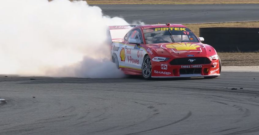 Scott McLaughlin burnout