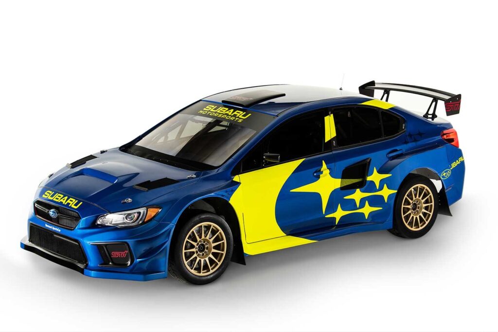 Subaru reveals iconic blue gold livery