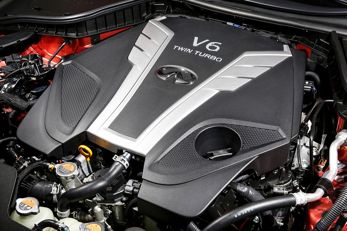 Infiniti Q60 Red Sport engine