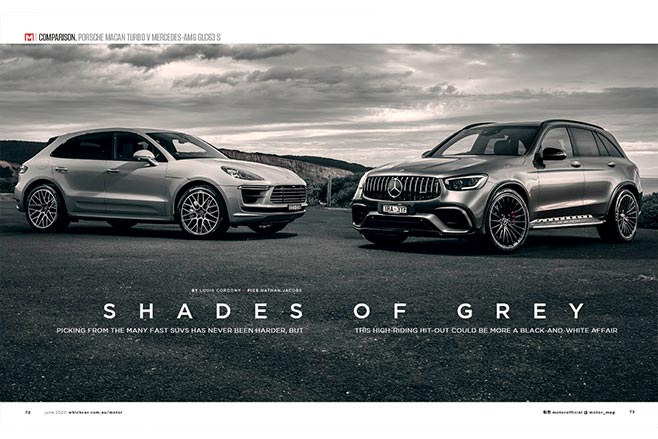 Porsche Macan Turbo and AMG GLC63