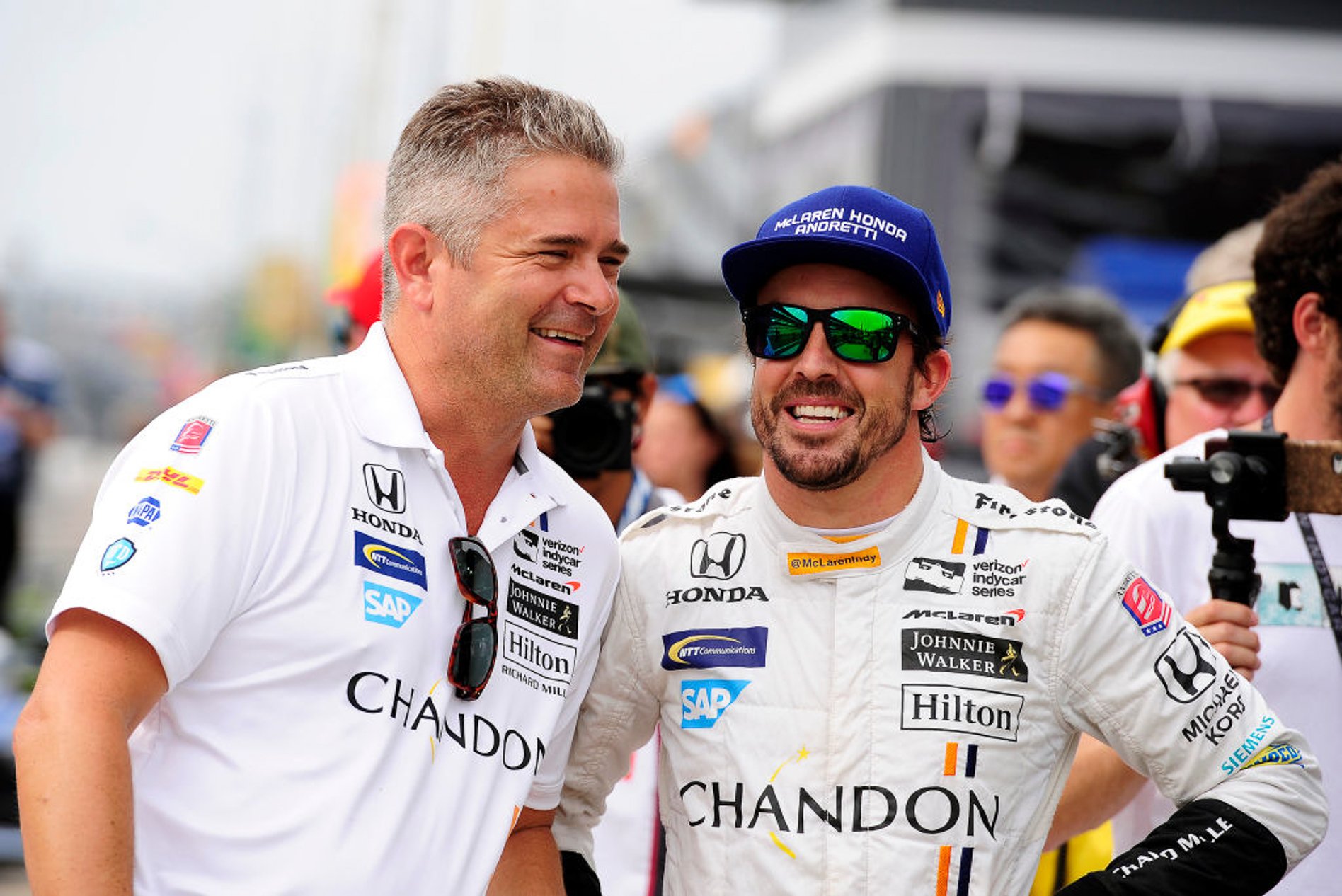 2019 Indy 500 Fernando Alonso and Gil de Ferran McLaren fail