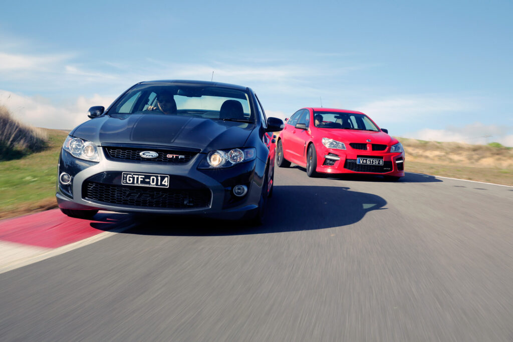 HSV GTS vs FPV GT-F dyno power figures kilowatts