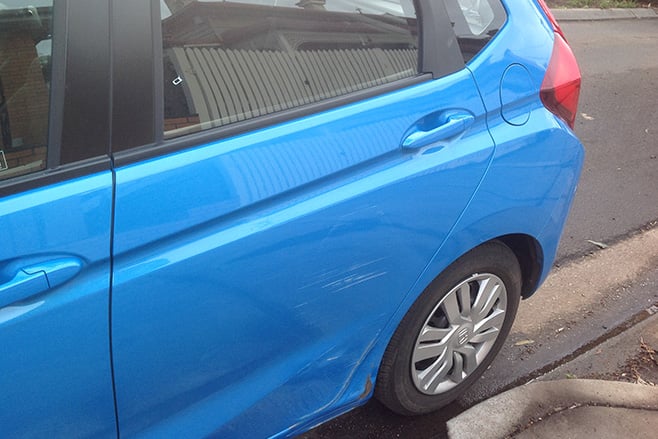 Honda Jazz Rear side panel damaged