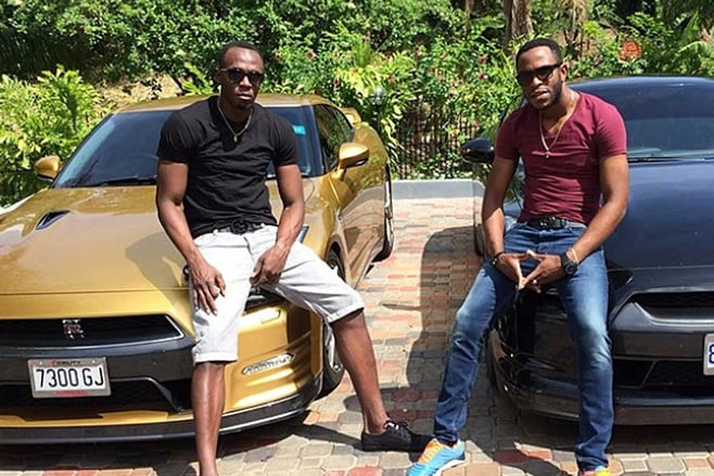 Usain Bolt with Nissan GT-R