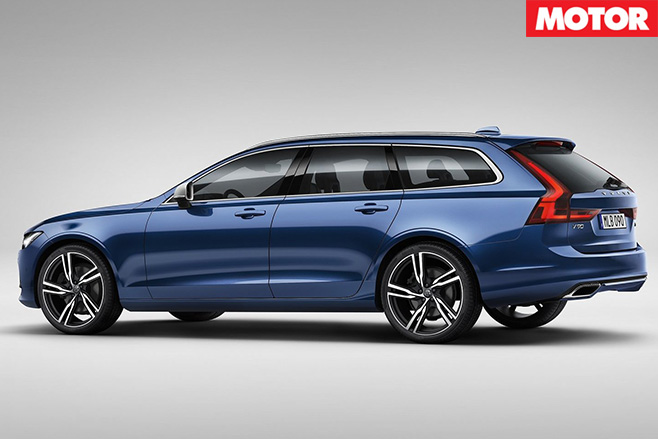 Volvo V90 T8 Estate rear side