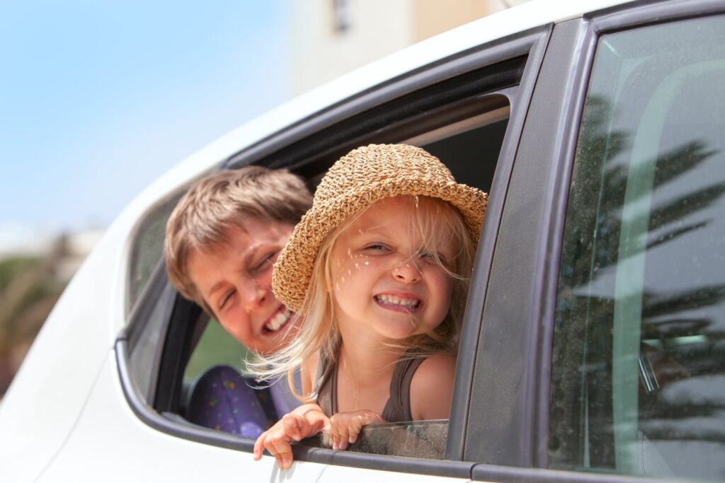 Children in car