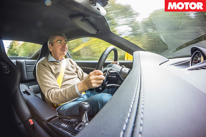 Georg Kacher driving