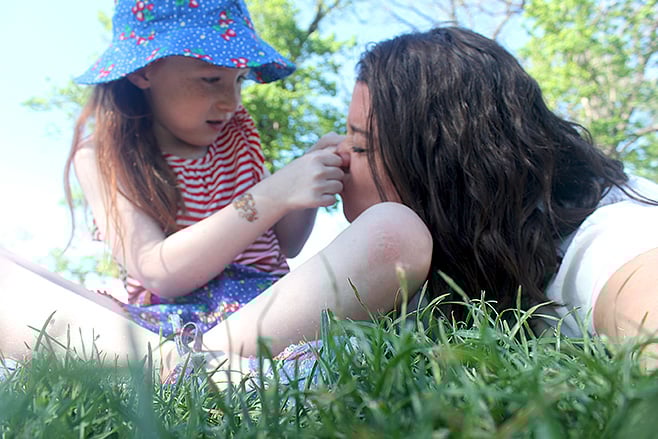 Anna and Katie in Park