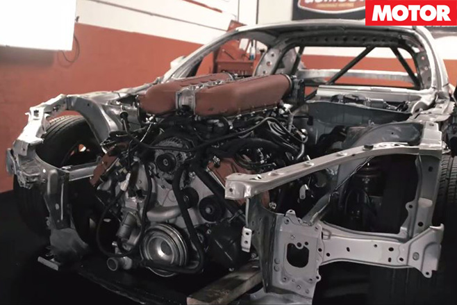 Ferrai v8 sitting in toyota 86 chassis
