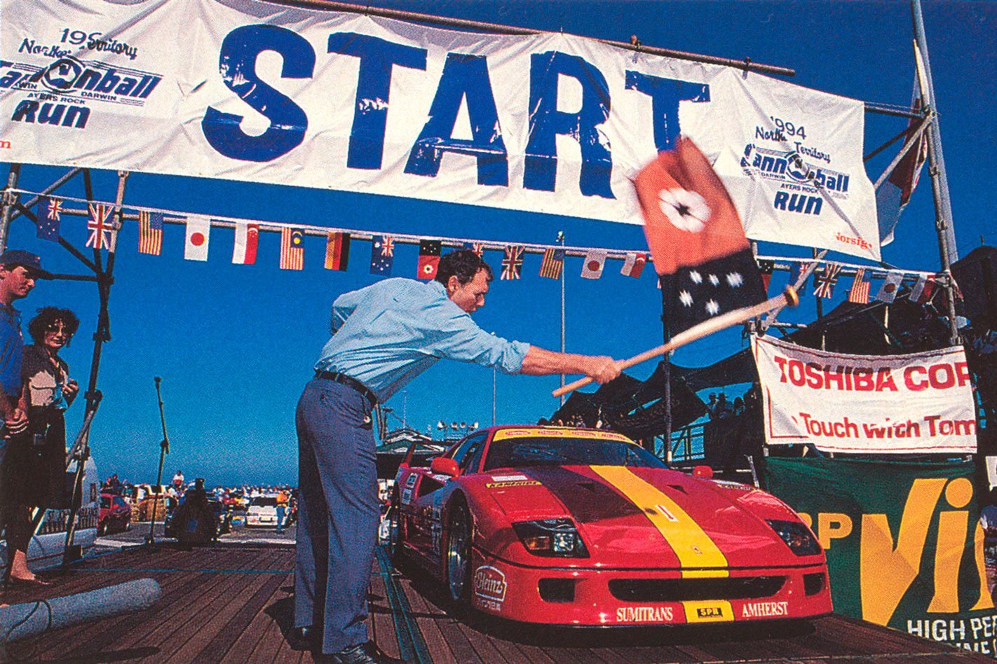 Start line of the Cannonball Run