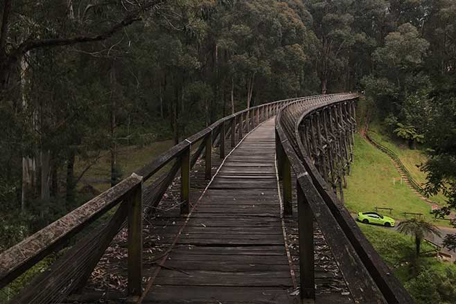 Historic trestle bridge in Noojee.