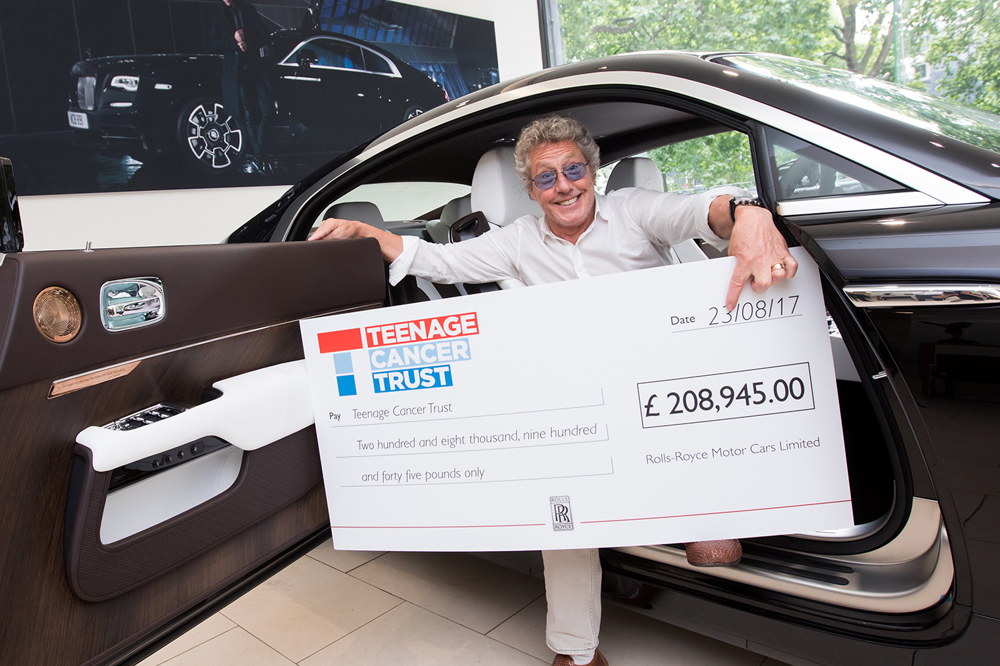 The Who's Roger Daltrey in his Rolls Royce Wraith