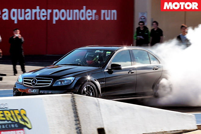 Black merc burnout