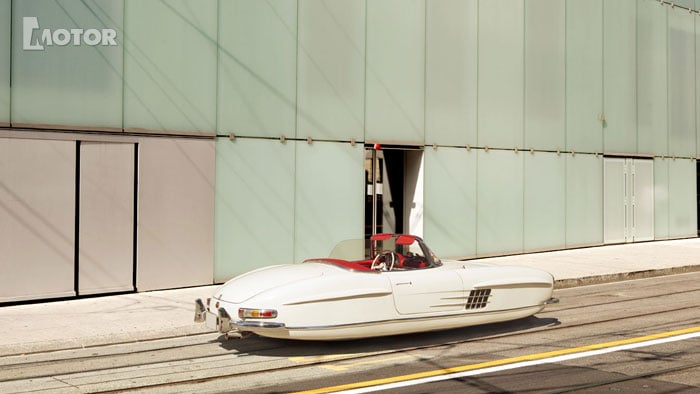 The wheel-less Mercedes-Benz 300SL