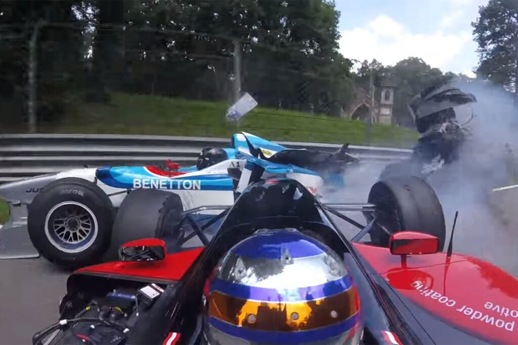 F1 car champ car crash