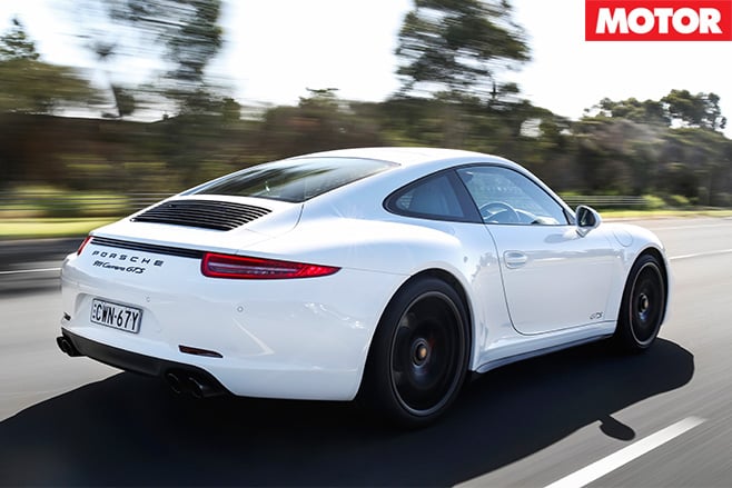 Porsche 911 GTS rear driving