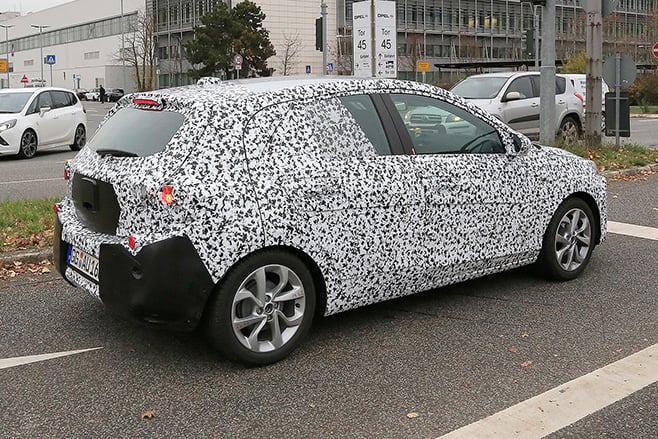 2018 Opel Corsa spy pic