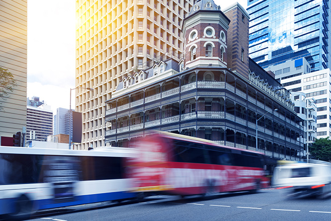 Brisbane City CBD traffic