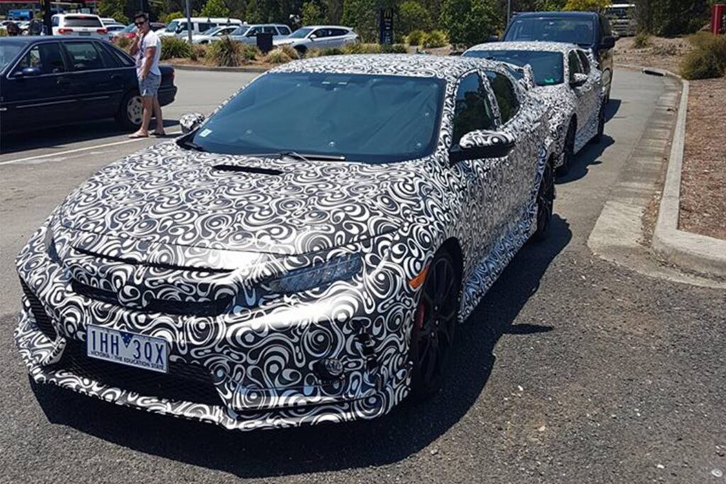 Honda Civic Type R caught in Australia