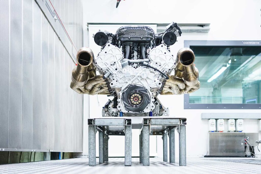 Aston Martin Valkyrie Cosworth V12 up close