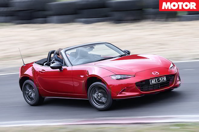 New mazda mx-5 driving
