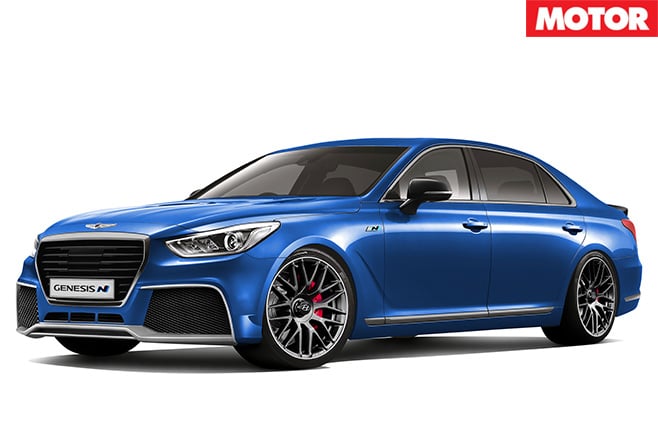 Hyundai Genesis N blue