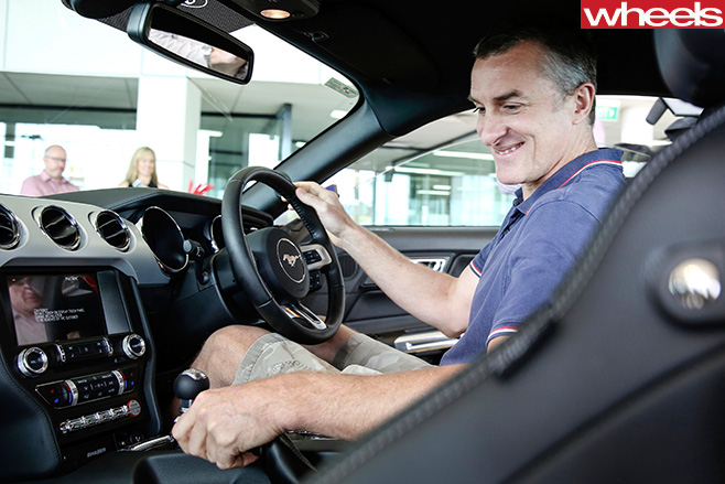 Tom -Elliott -first -Ford -Mustang -inside