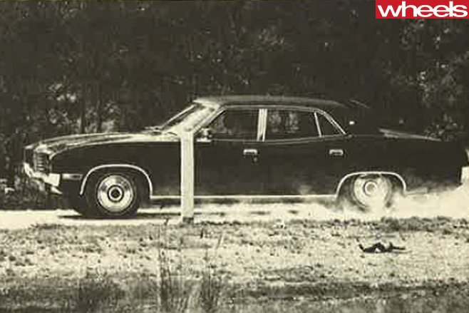 1976-Ford -Falcon -side -driving