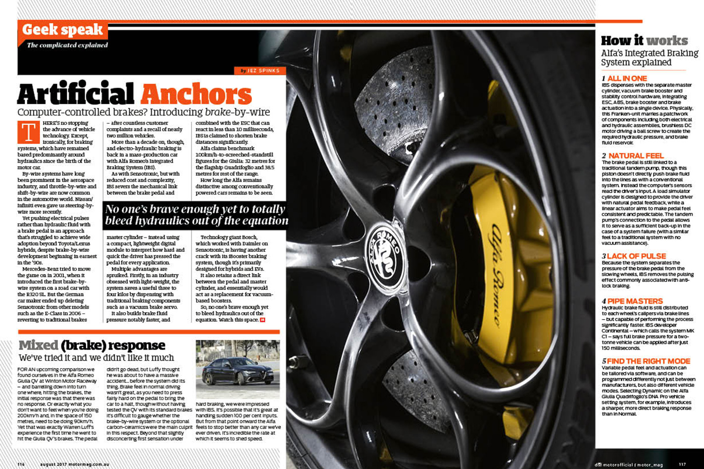 Geek Speak August MOTOR magazine