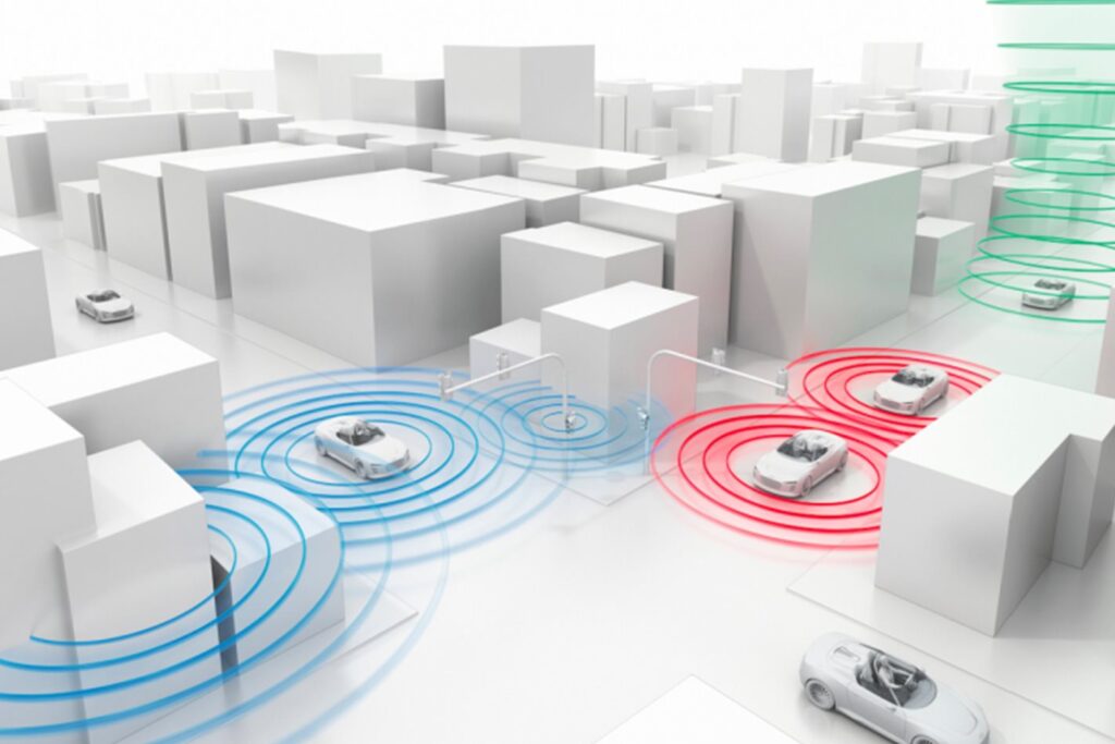 Audi communicating with traffic lights