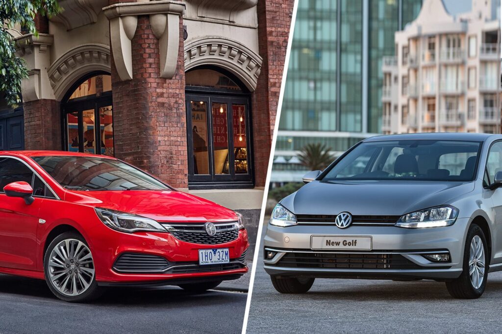 Holden Astra RS-V v Volkswagen Golf 110TSI Highline comparison review