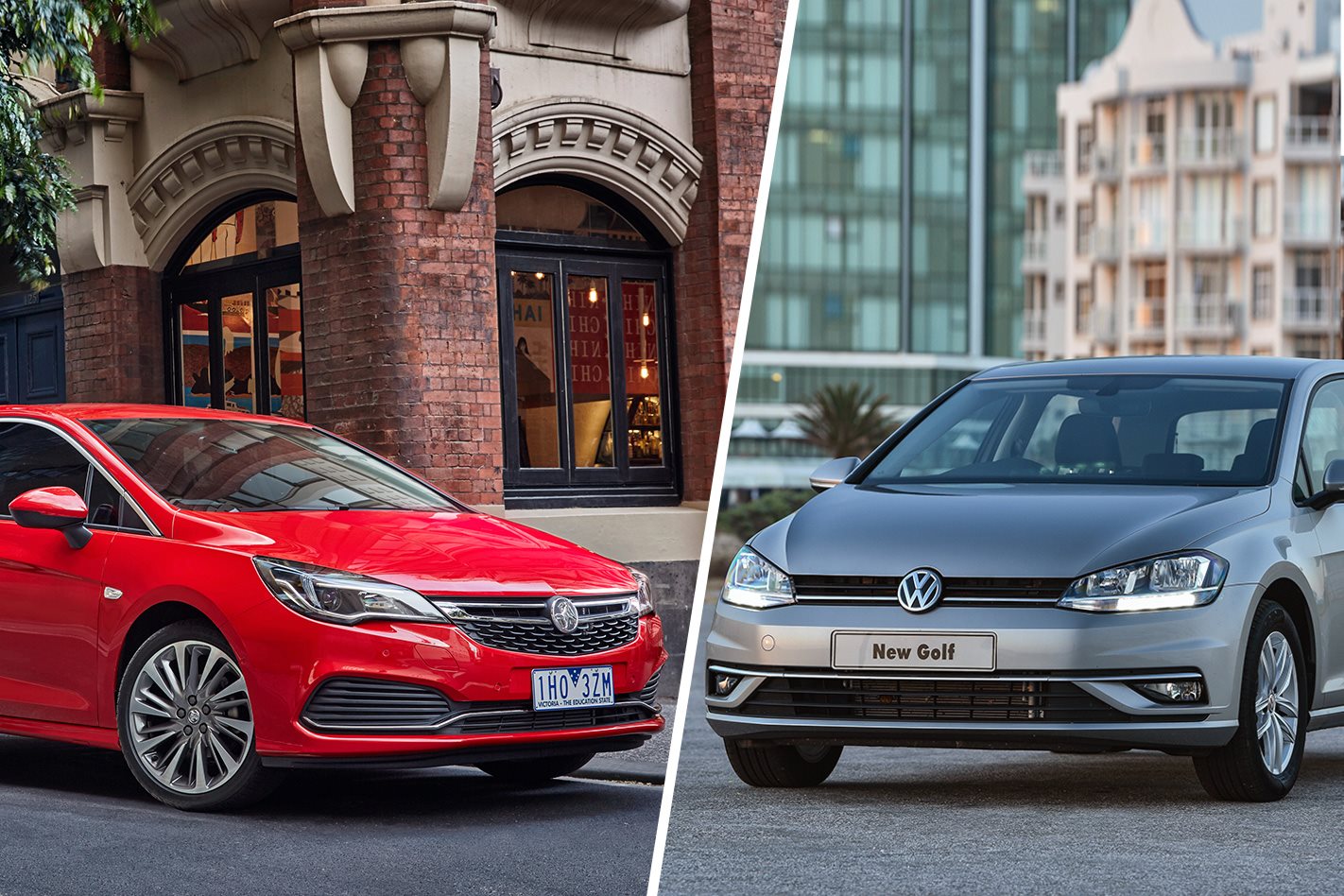 Holden Astra RS-V v Volkswagen Golf 110TSI Highline comparison review