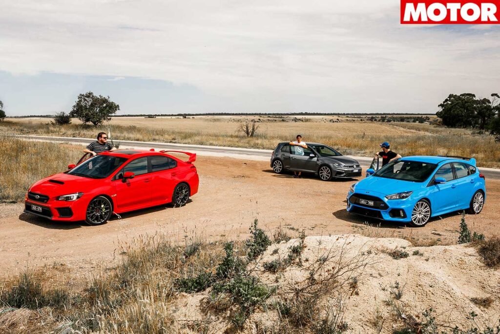 2018 Focus RS v WRX STI v Golf R comparison