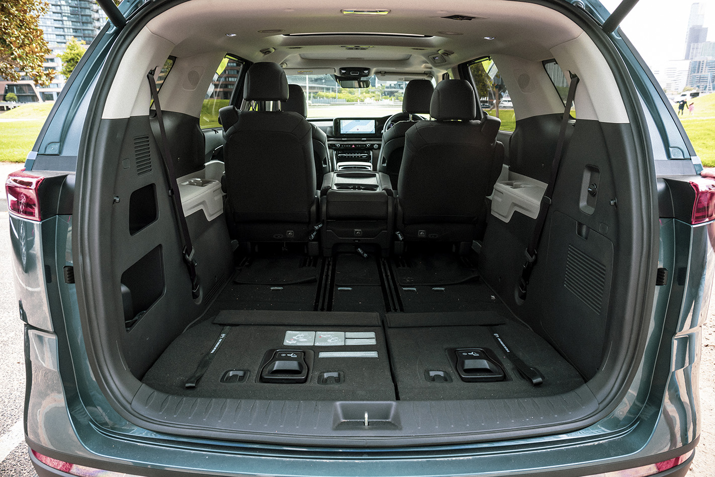 Kia Carnival boot space third row down