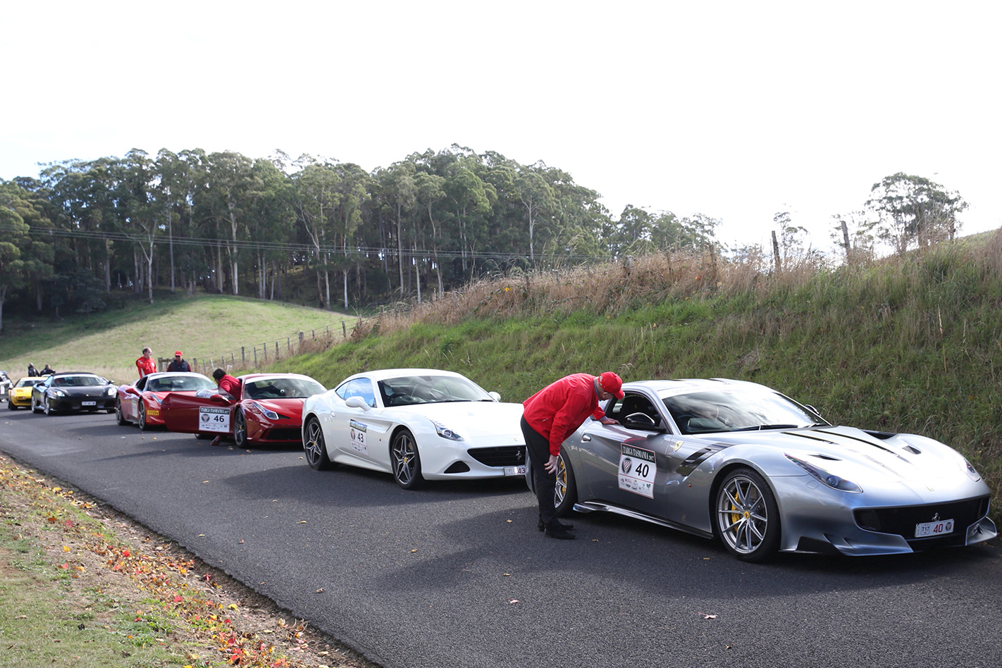 2017 Ferrari GTC4 Lusso with other Ferraris