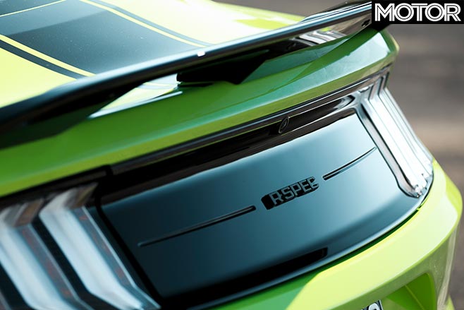 Ford Mustang R-Spec badge