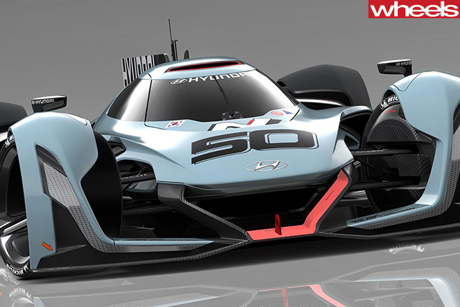 Hyundai -Supercar -headlights -front -top -side