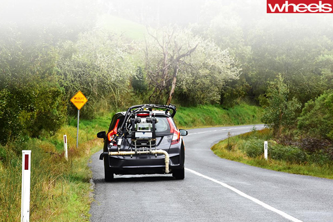 AAA-emissions -testing -car -rear