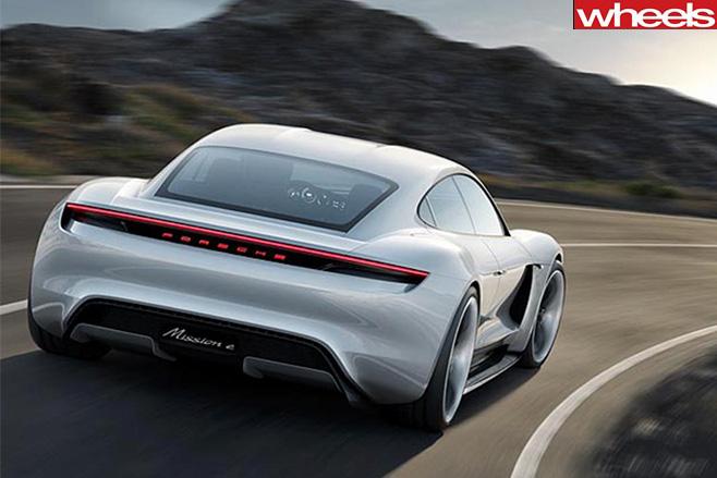 Porsche mission e rear driving