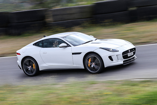 Jaguar -F-Type -V8--front -side -embed