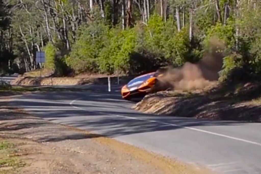 Lamborghini Huracan Targa Tasmania crash