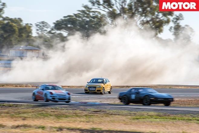 Audi S1 driving turning