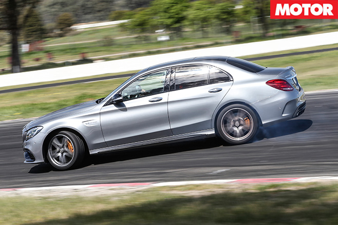 Mercedes-AMG C63 S drifting