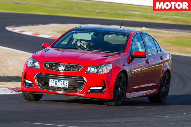 Holden SS-V redline driving