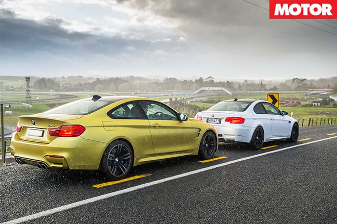 Bmw m4 vs bmw m3 side